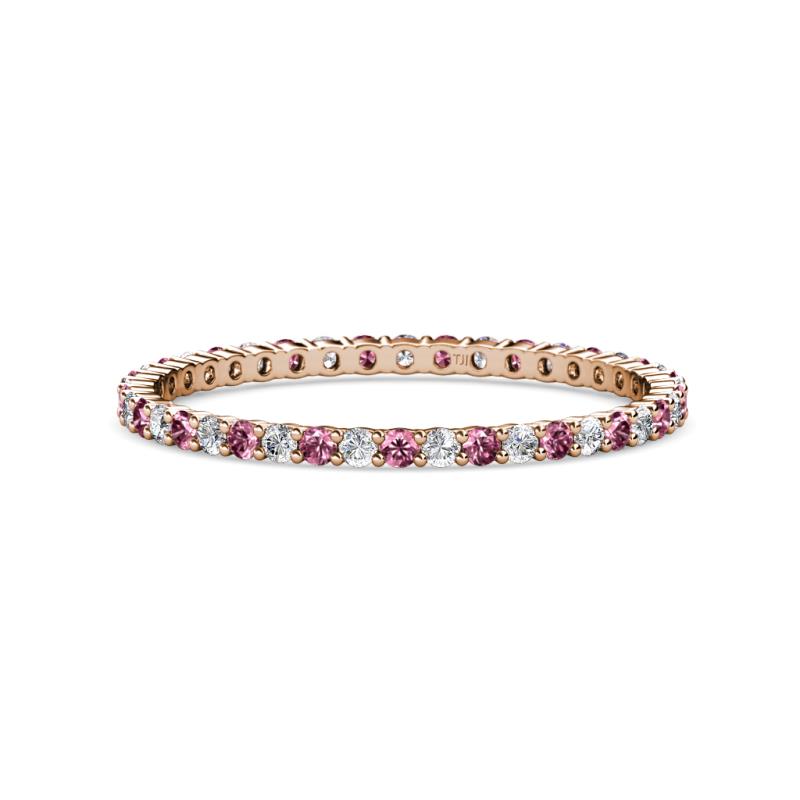 Joyce 1.50 mm Pink Tourmaline and Diamond Eternity Band 