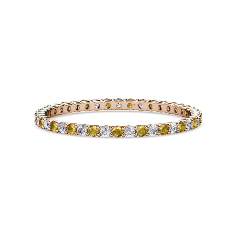 Joyce 1.50 mm Citrine and Diamond Eternity Band 