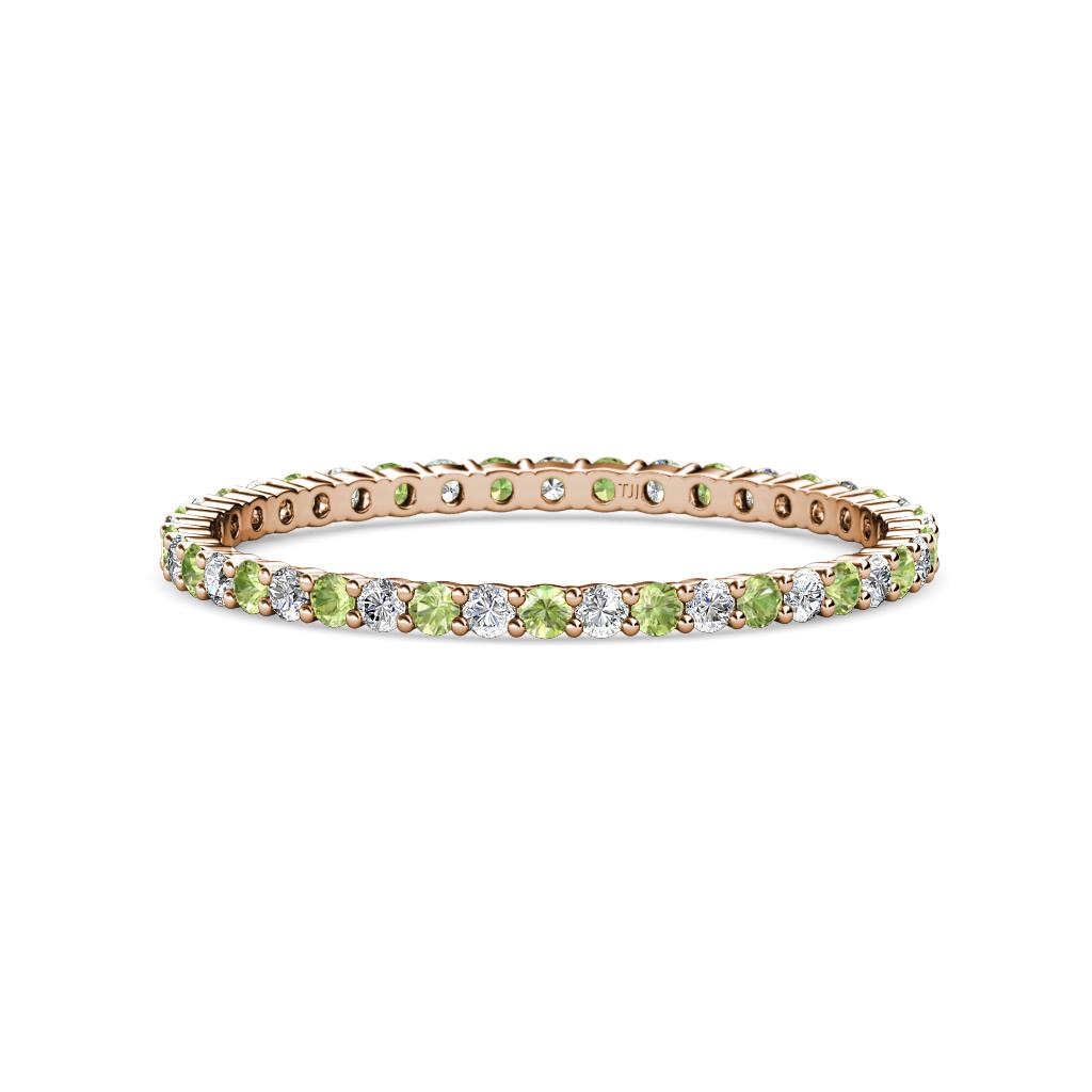 Joyce 1.50 mm Peridot and Diamond Eternity Band 