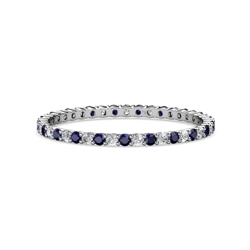 Joyce 1.50 mm Blue Sapphire and Diamond Eternity Band 