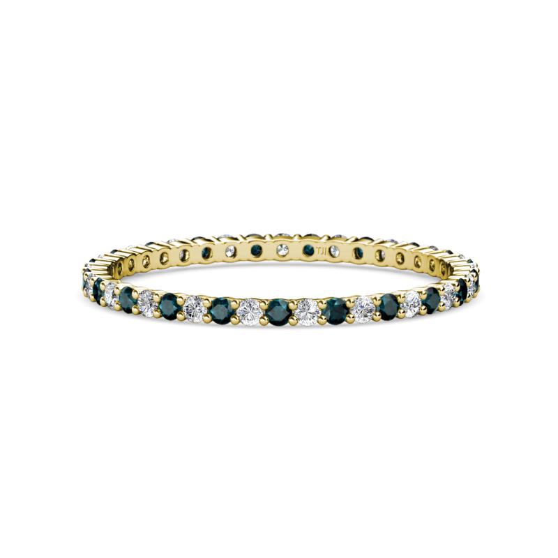 Joyce 1.50 mm London Blue Topaz and Diamond Eternity Band 