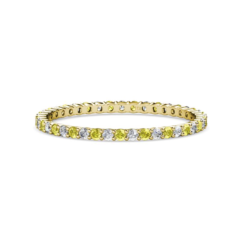 Joyce 1.50 mm Yellow and White Diamond Eternity Band 