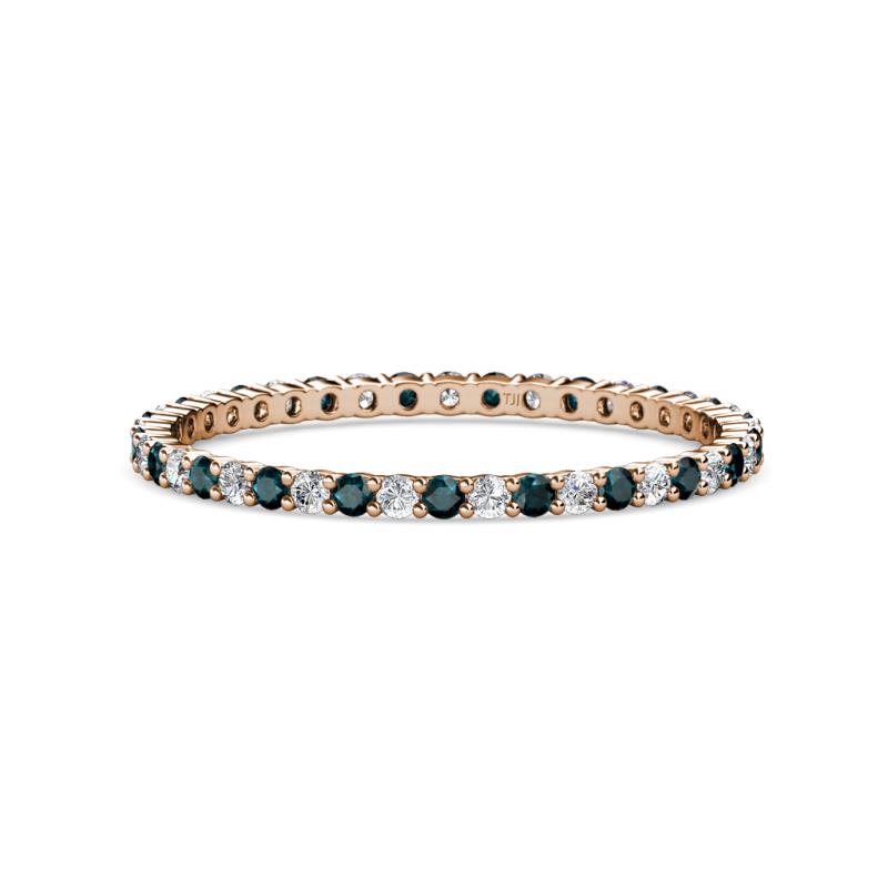 Joyce 1.50 mm London Blue Topaz and Diamond Eternity Band 