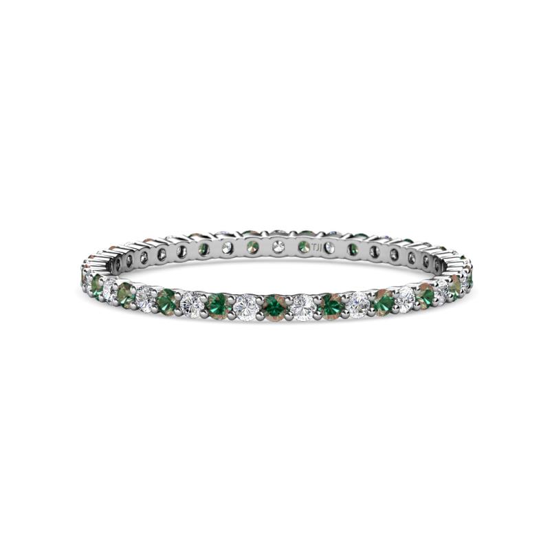 Joyce 1.50 mm Lab Grown Diamond and Lab Created Alexandrite Eternity Band 