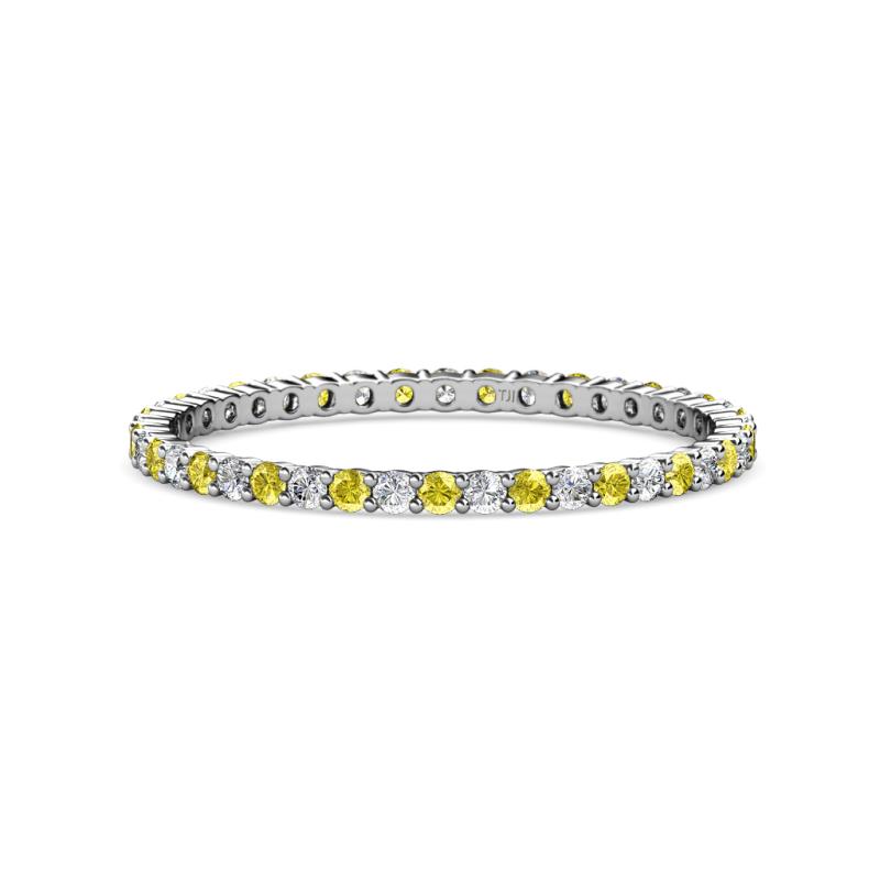 Joyce 1.50 mm Yellow Sapphire and Lab Grown Diamond Eternity Band 