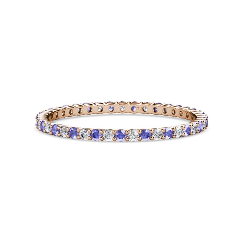 Joyce 1.50 mm Tanzanite and Lab Grown Diamond Eternity Band 