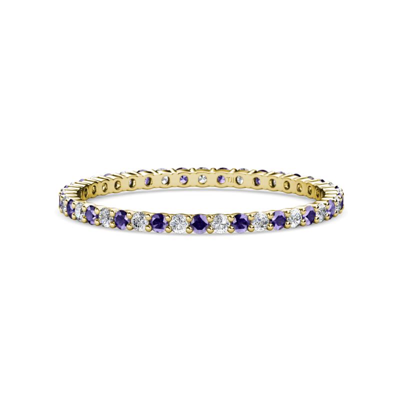 Joyce 1.50 mm Iolite and Lab Grown Diamond Eternity Band 