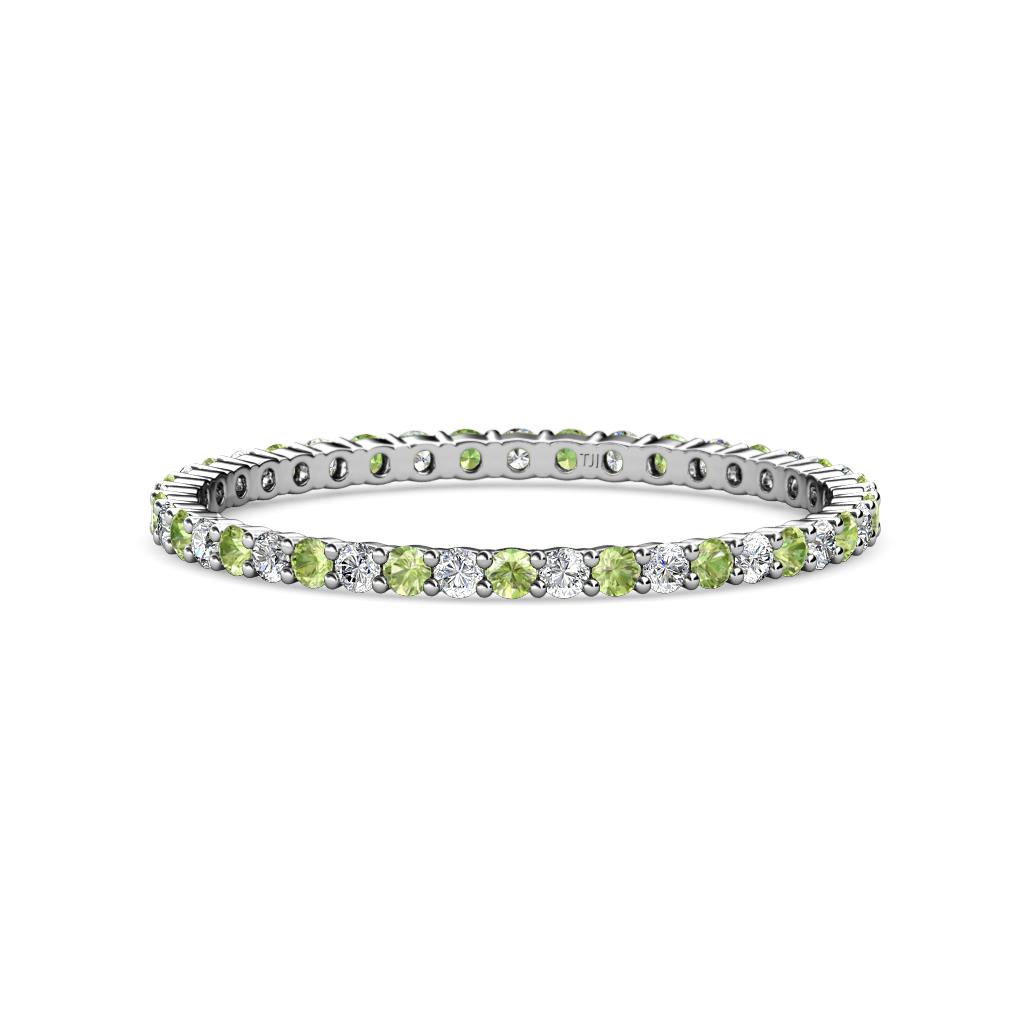 Joyce 1.50 mm Peridot and Lab Grown Diamond Eternity Band 