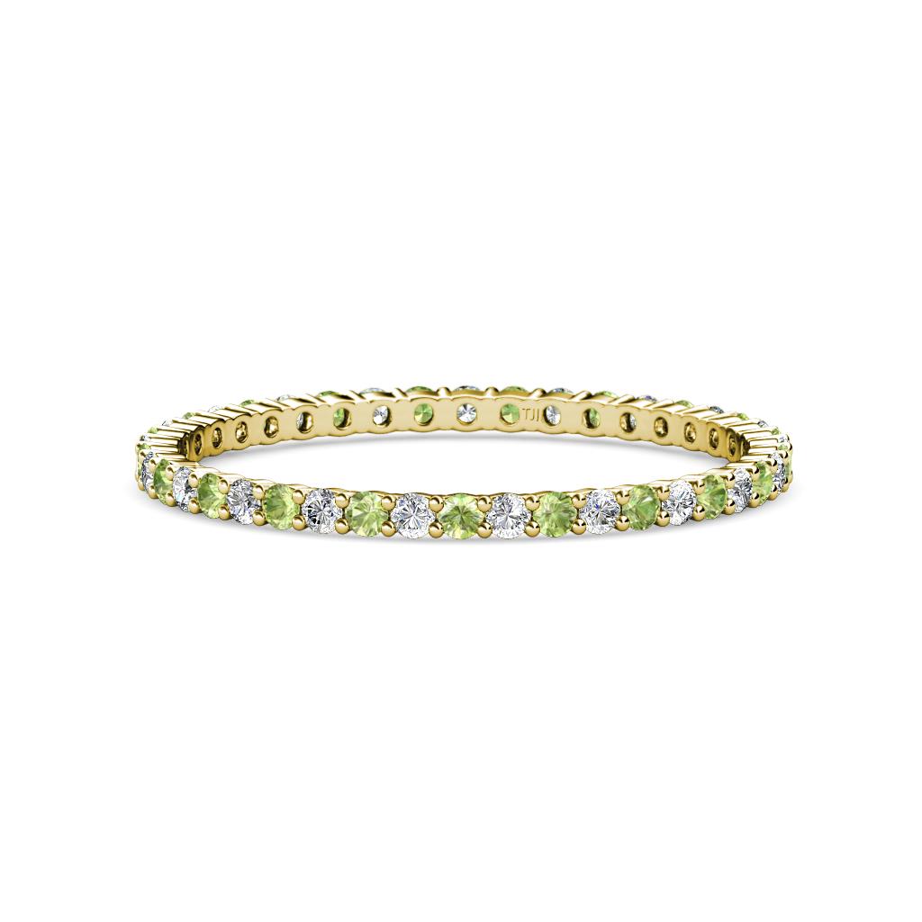Joyce 1.50 mm Peridot and Lab Grown Diamond Eternity Band 