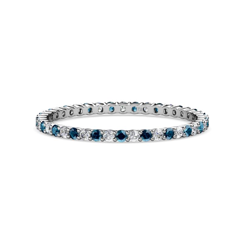 Joyce 1.50 mm Blue and White Lab Grown Diamond Eternity Band 