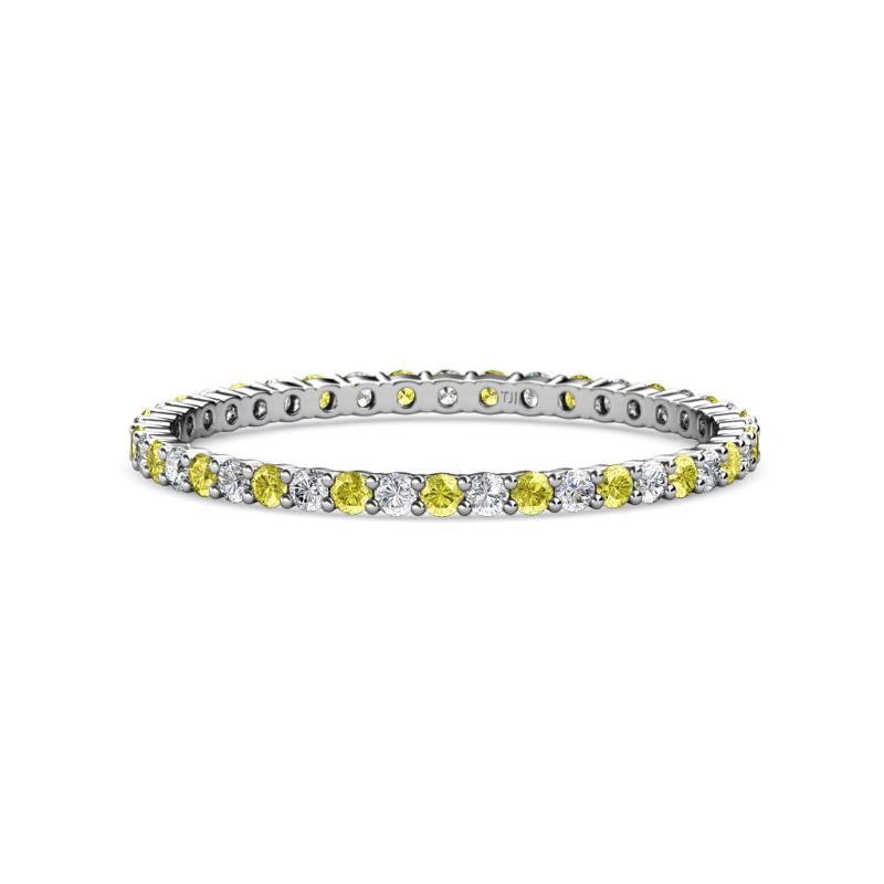 Joyce 1.50 mm Yellow and White Lab Grown Diamond Eternity Band 