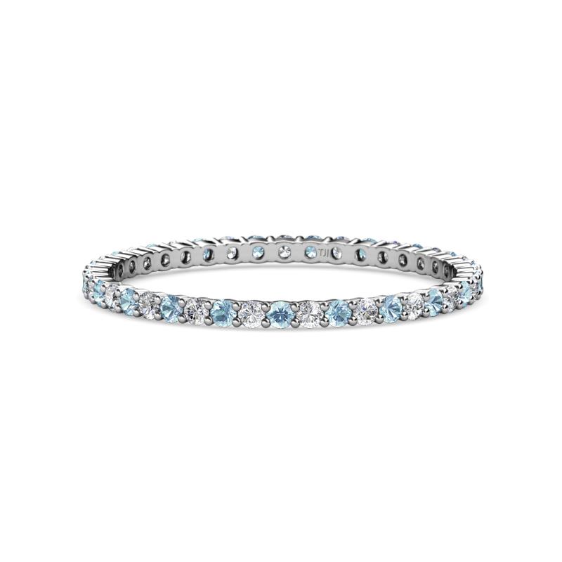 Joyce 1.50 mm Aquamarine and Lab Grown Diamond Eternity Band 