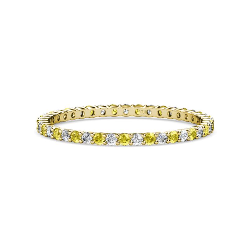 Joyce 1.50 mm Yellow Sapphire and Lab Grown Diamond Eternity Band 