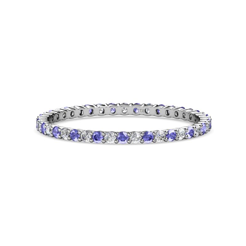 Joyce 1.50 mm Tanzanite and Lab Grown Diamond Eternity Band 