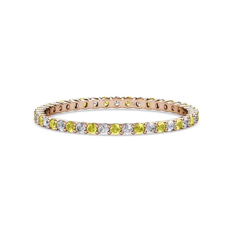 Joyce 1.50 mm Yellow and White Lab Grown Diamond Eternity Band 