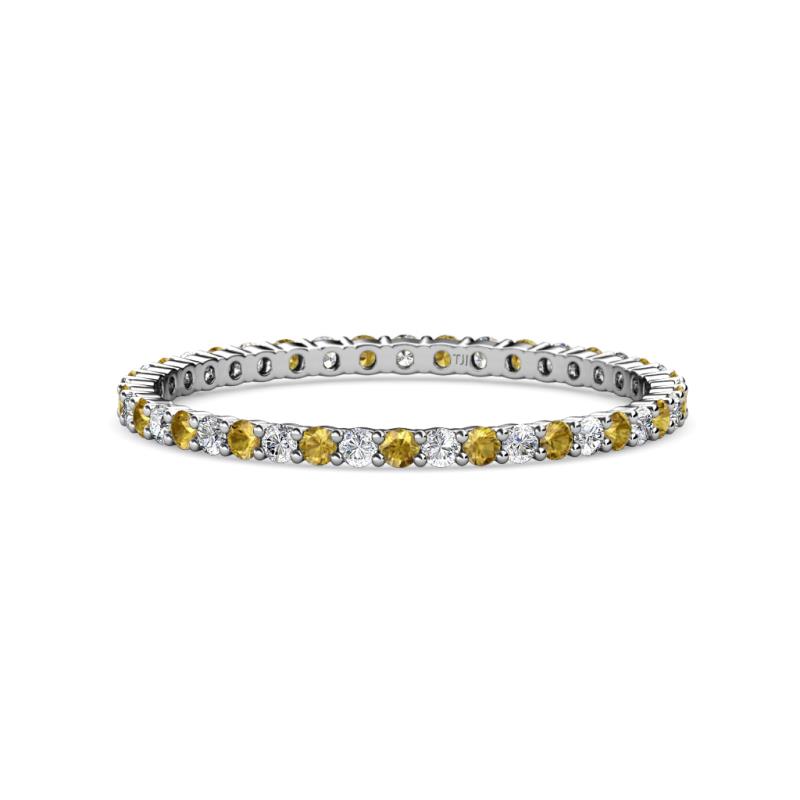 Joyce 1.50 mm Citrine and Lab Grown Diamond Eternity Band 