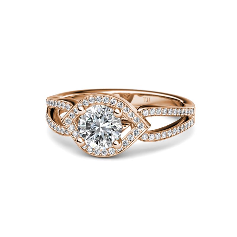 Liora Signature Diamond Eye Halo Engagement Ring 