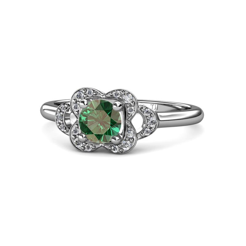 Kyra Signature Diamond and Lab Created Alexandrite Engagement Ring 