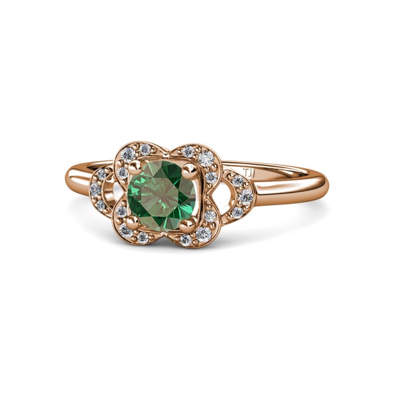 Kyra Signature Diamond and Lab Created Alexandrite Engagement Ring 