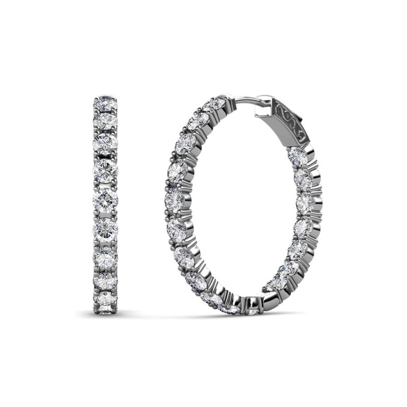 Melissa Lab Grown Diamond Inside Out Hoop Earrings 