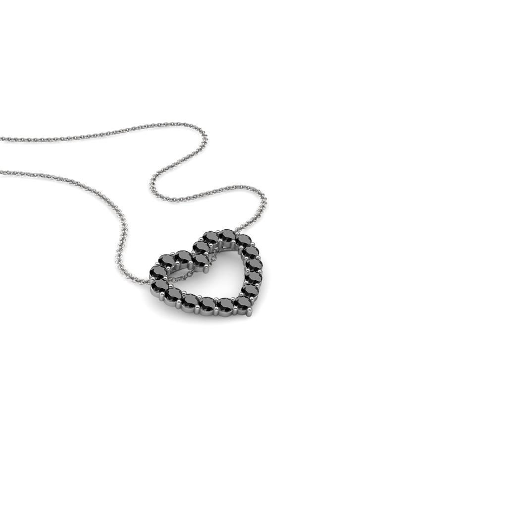 Zayna Black Diamond Heart Pendant 