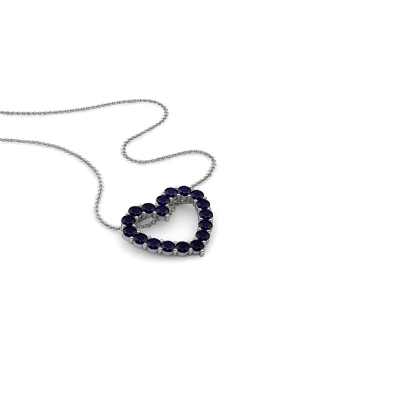 Zayna Blue Sapphire Heart Pendant 