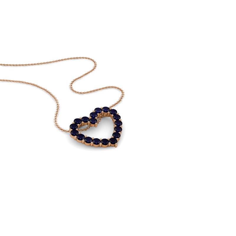 Zayna Blue Sapphire Heart Pendant 