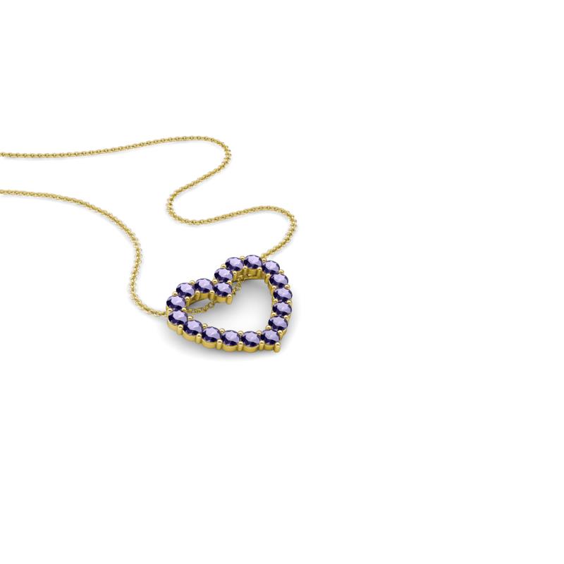 Zayna Iolite Heart Pendant 