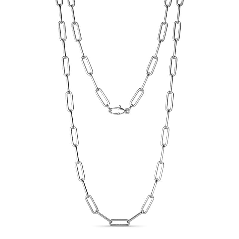 Sandra Large Rectangle (17.00 x 5.30 mm) Light Weight Paperclip Chain Necklace 