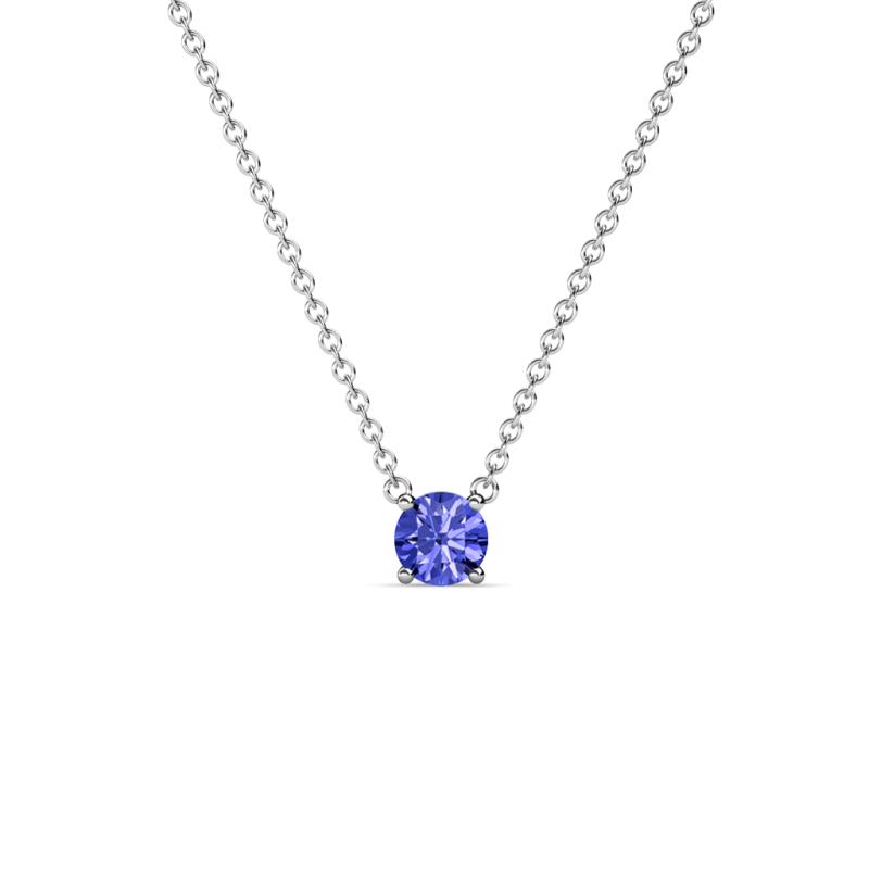 Juliana 4.00 mm Round Tanzanite Solitaire Pendant Necklace 