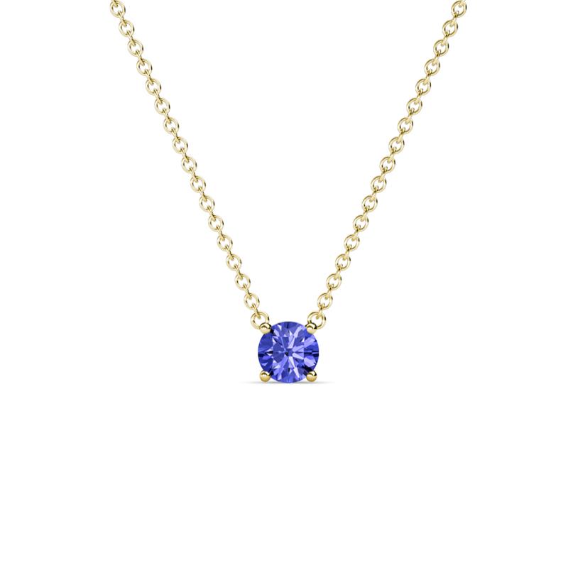Juliana 4.00 mm Round Tanzanite Solitaire Pendant Necklace 
