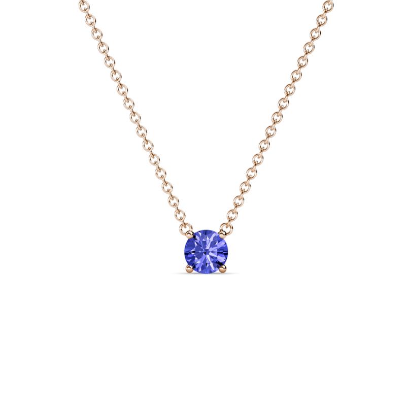 Juliana 4.00 mm Round Tanzanite Solitaire Pendant Necklace 