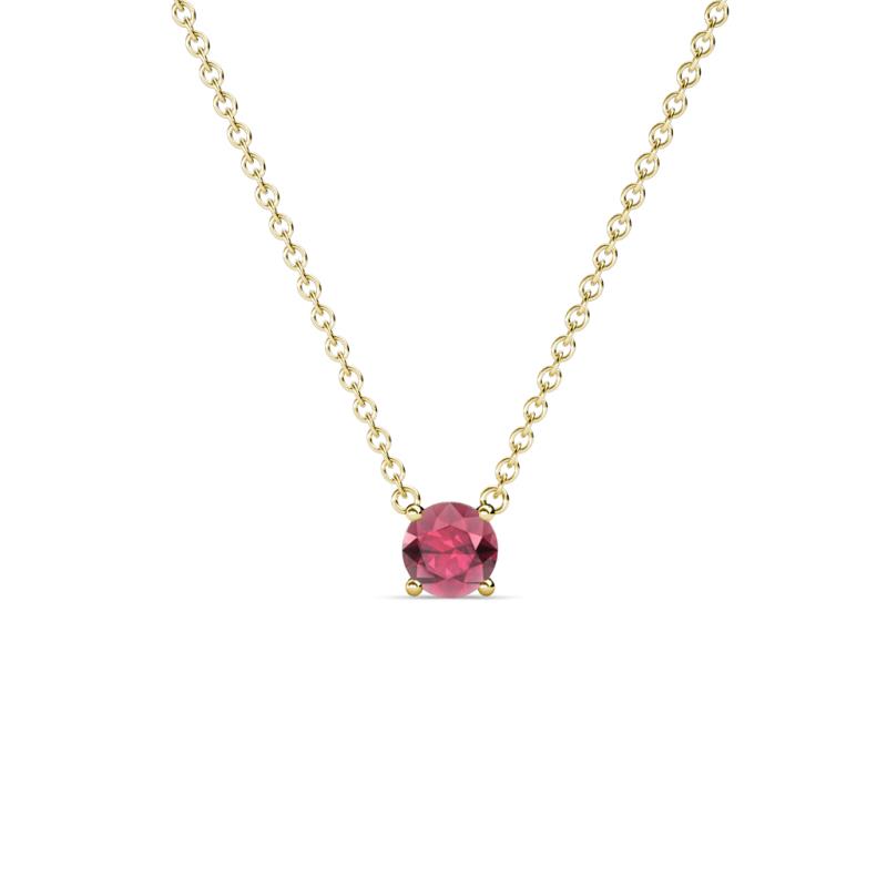 Juliana 4.00 mm Round Rhodolite Garnet Solitaire Pendant Necklace 