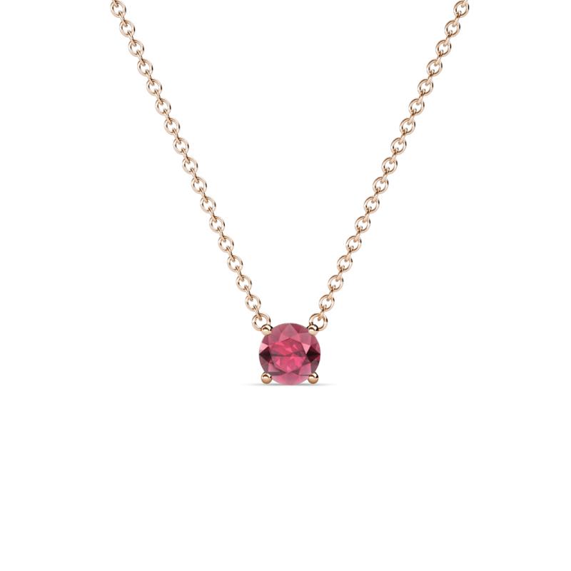 Juliana 4.00 mm Round Rhodolite Garnet Solitaire Pendant Necklace 