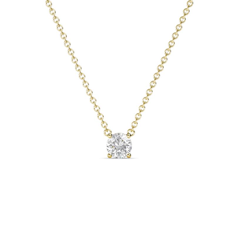 Juliana 4.00 mm Round White Sapphire Solitaire Pendant Necklace 