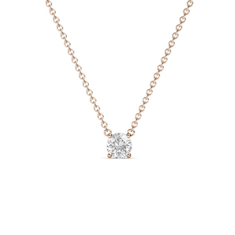 Juliana 4.00 mm Round White Sapphire Solitaire Pendant Necklace 