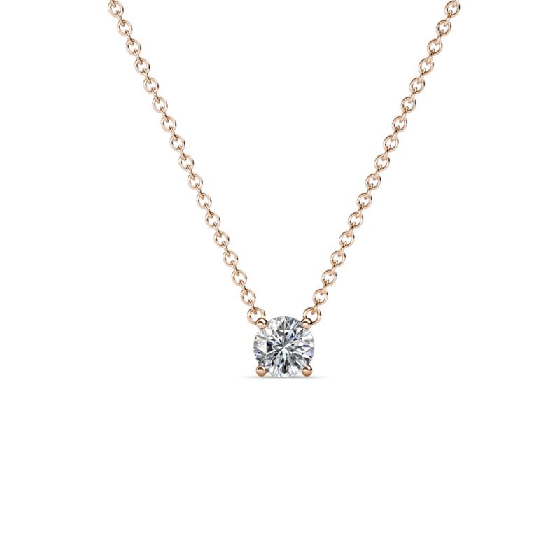 Juliana 4.00 mm Round Diamond Solitaire Pendant Necklace 