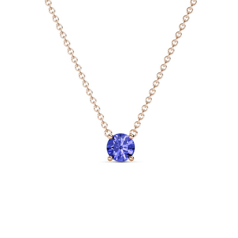 Juliana 4.50 mm Round Tanzanite Solitaire Pendant Necklace 