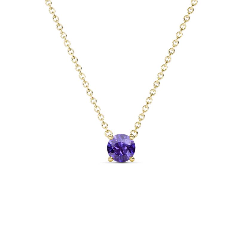 Juliana 4.50 mm Round Iolite Solitaire Pendant Necklace 