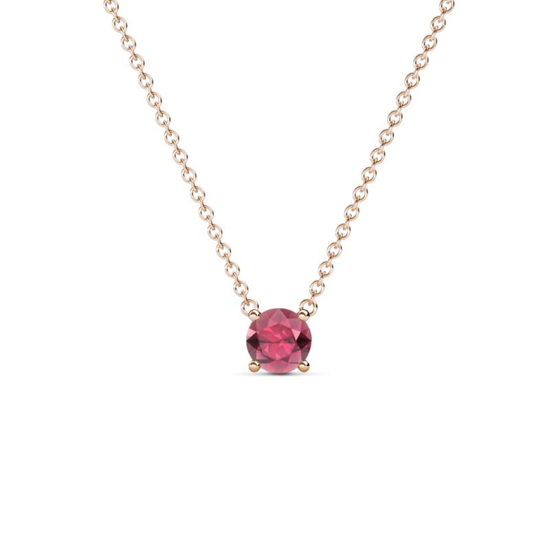 Juliana 4.50 mm Round Rhodolite Garnet Solitaire Pendant Necklace 