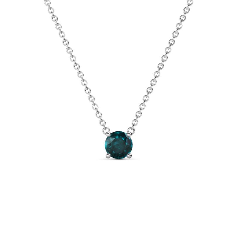 Juliana 4.50 mm Round London Blue Topaz Solitaire Pendant Necklace 