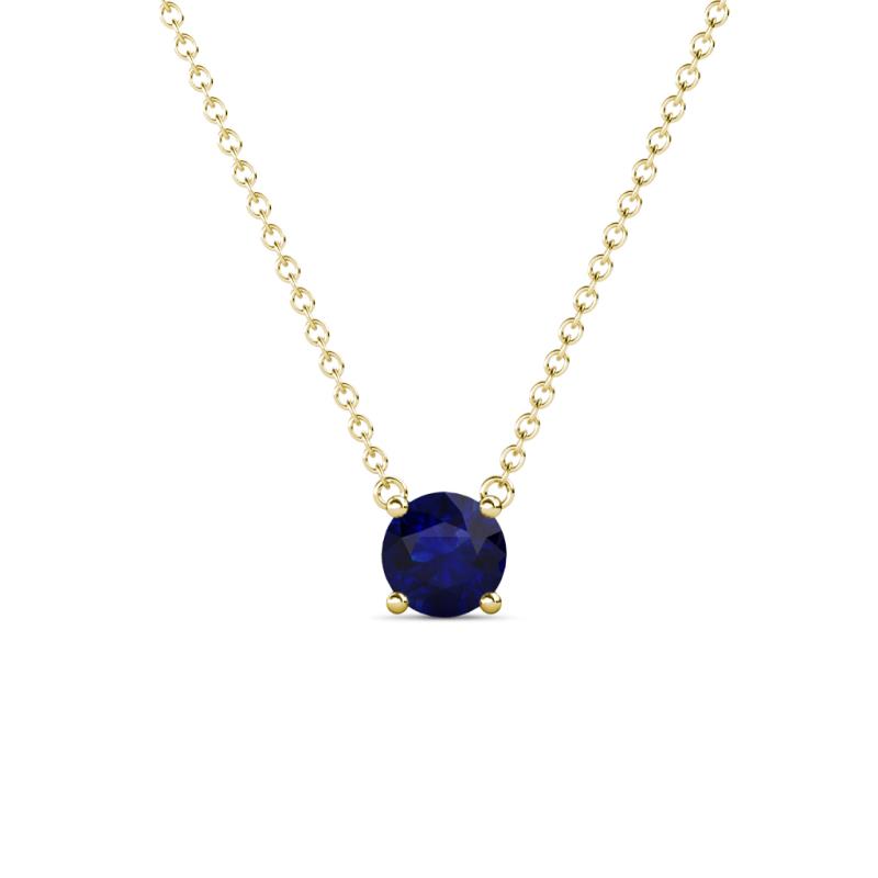 Juliana 5.00 mm Round Blue Sapphire Solitaire Pendant Necklace 