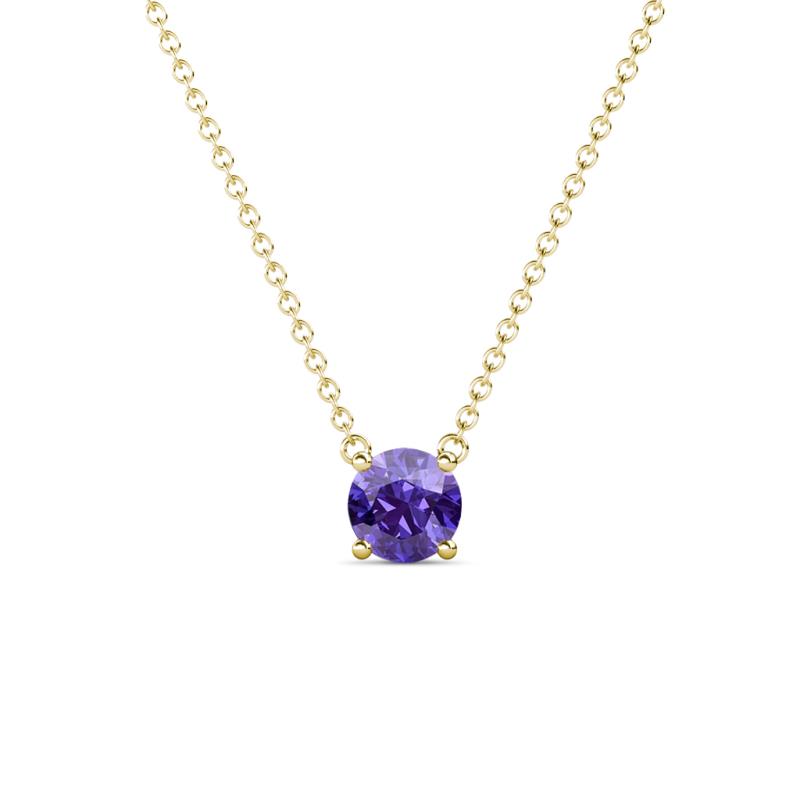 Juliana 5.00 mm Round Iolite Solitaire Pendant Necklace 