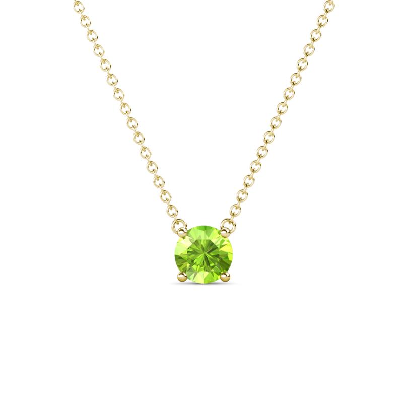 Juliana 5.00 mm Round Peridot Solitaire Pendant Necklace 