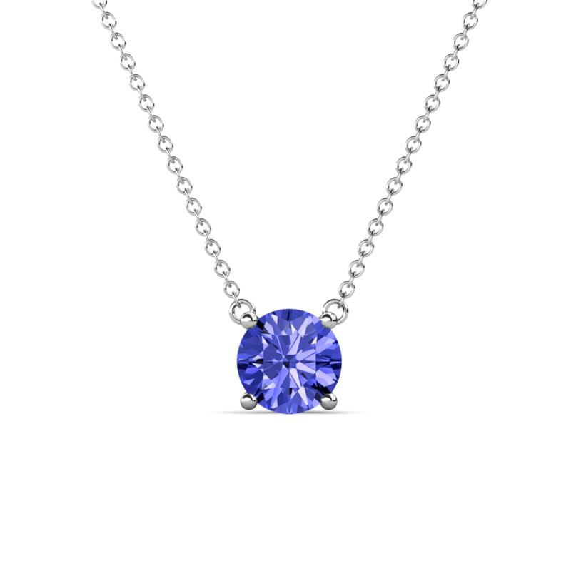 Juliana 6.50 mm Round Tanzanite Solitaire Pendant Necklace 