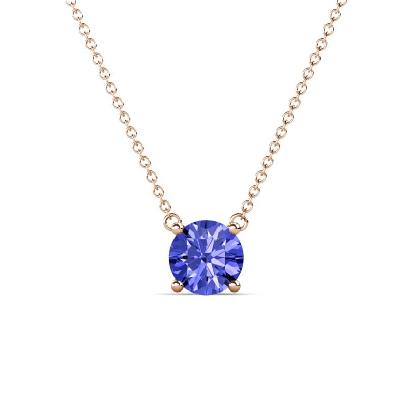 Juliana 6.50 mm Round Tanzanite Solitaire Pendant Necklace 