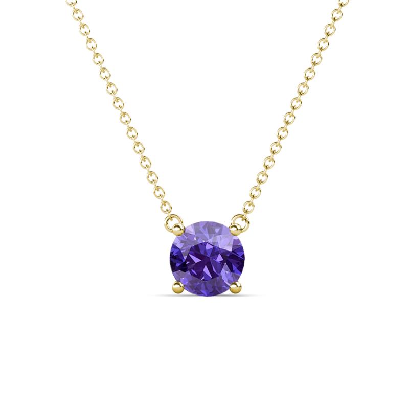 Juliana 6.50 mm Round Iolite Solitaire Pendant Necklace 