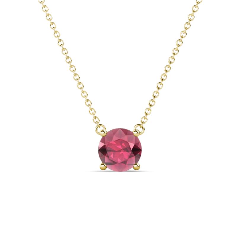 Juliana 6.50 mm Round Rhodolite Garnet Solitaire Pendant Necklace 