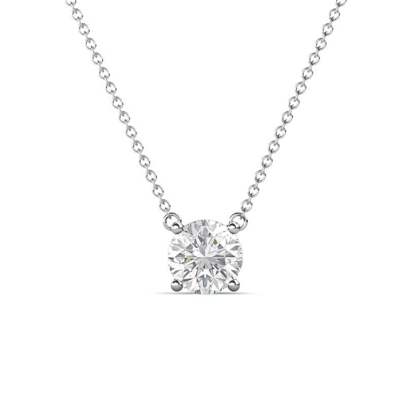 Juliana 6.00 mm Round White Sapphire Solitaire Pendant Necklace 