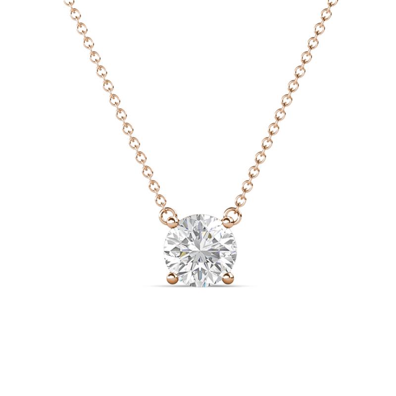 Juliana 6.00 mm Round White Sapphire Solitaire Pendant Necklace 